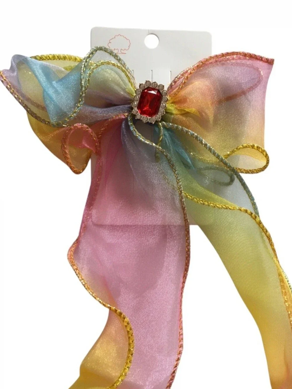 2pc Colorful Ombre Tulle Bow Set